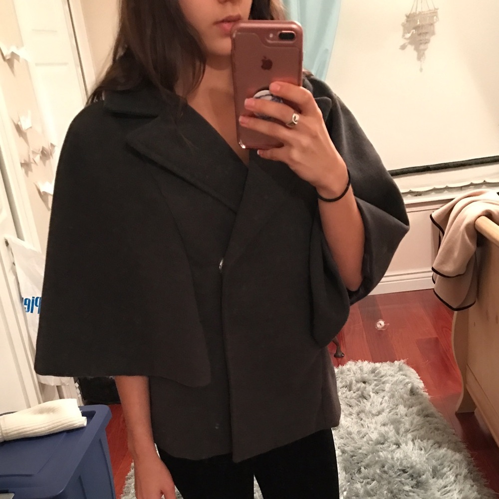 Women's Dark Gray Cape Jacket - Brand